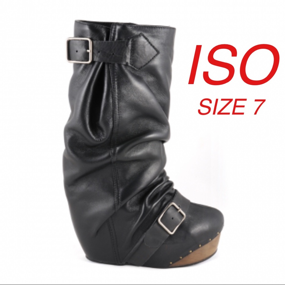 ISO IRREGULAR CHOICE LONGER LASHES BOOT SZ 7 <3